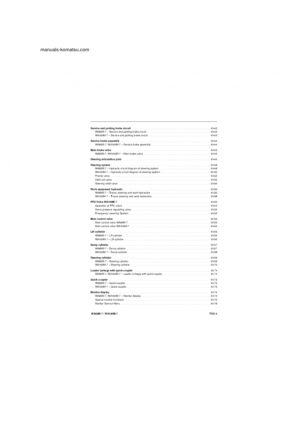 Protected: WA100M-7(DEU) S/N H62051-AND UP Shop (repair) manual (English)