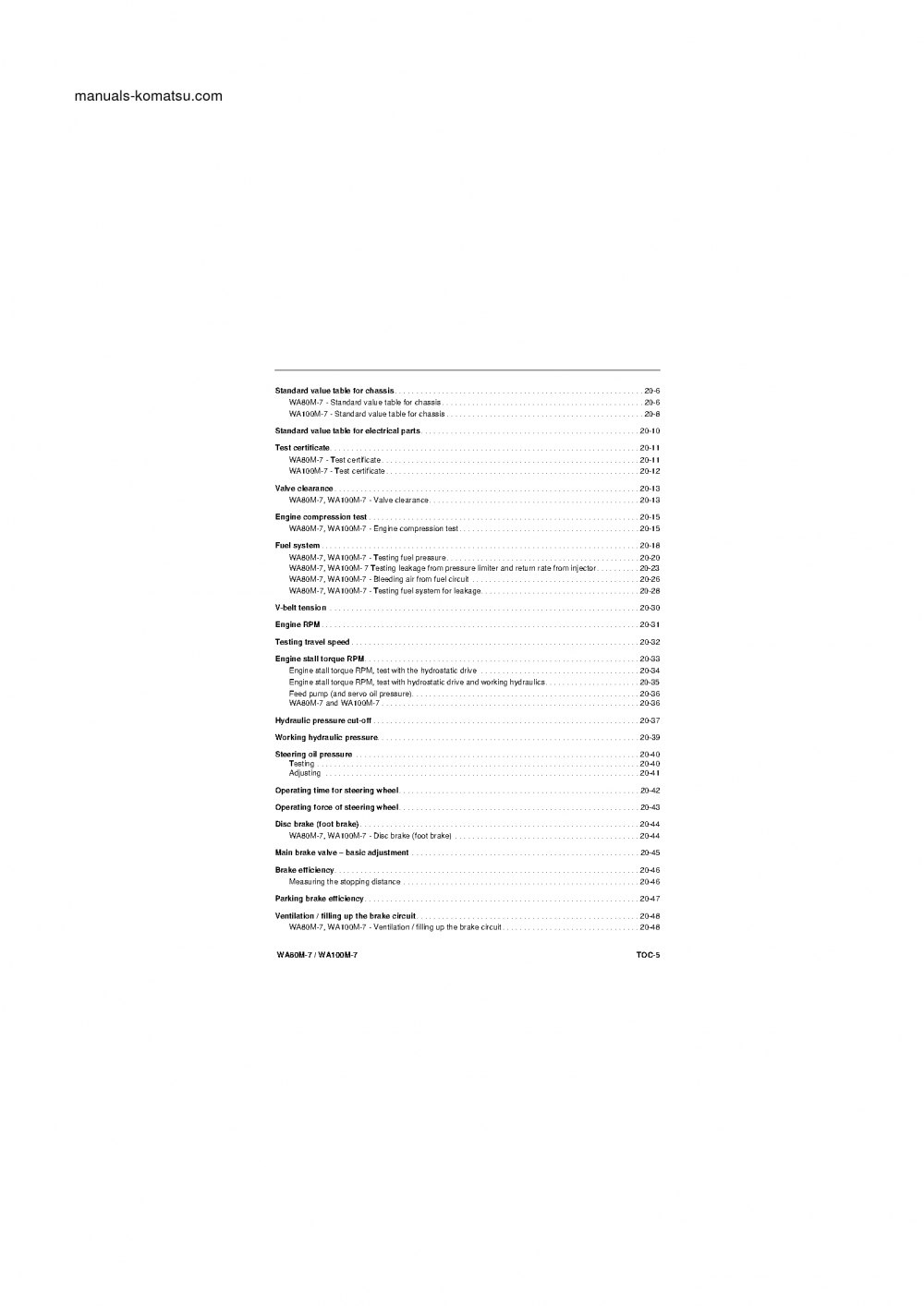 Protected: WA100M-7(DEU) S/N H62051-AND UP Shop (repair) manual (English)