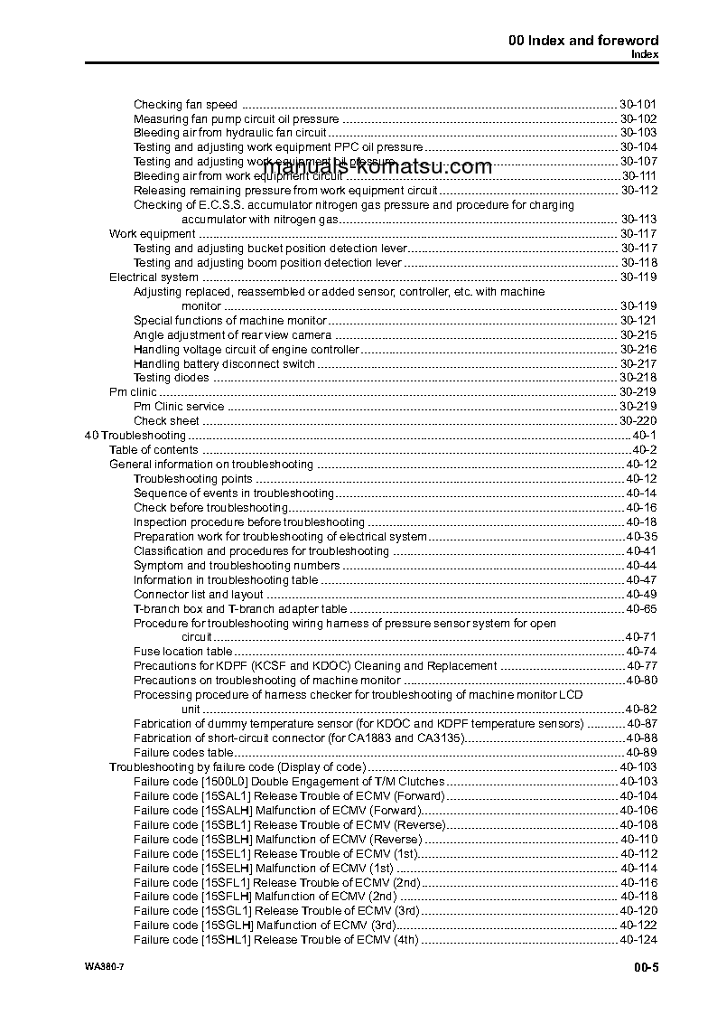 Protected: WA380-7(DEU) S/N H62051-UP Shop (repair) manual (English)
