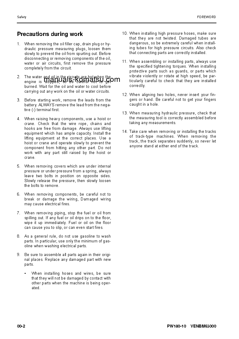 Protected: PW180-10(DEU) S/N H60051-UP Shop (repair) manual (English)