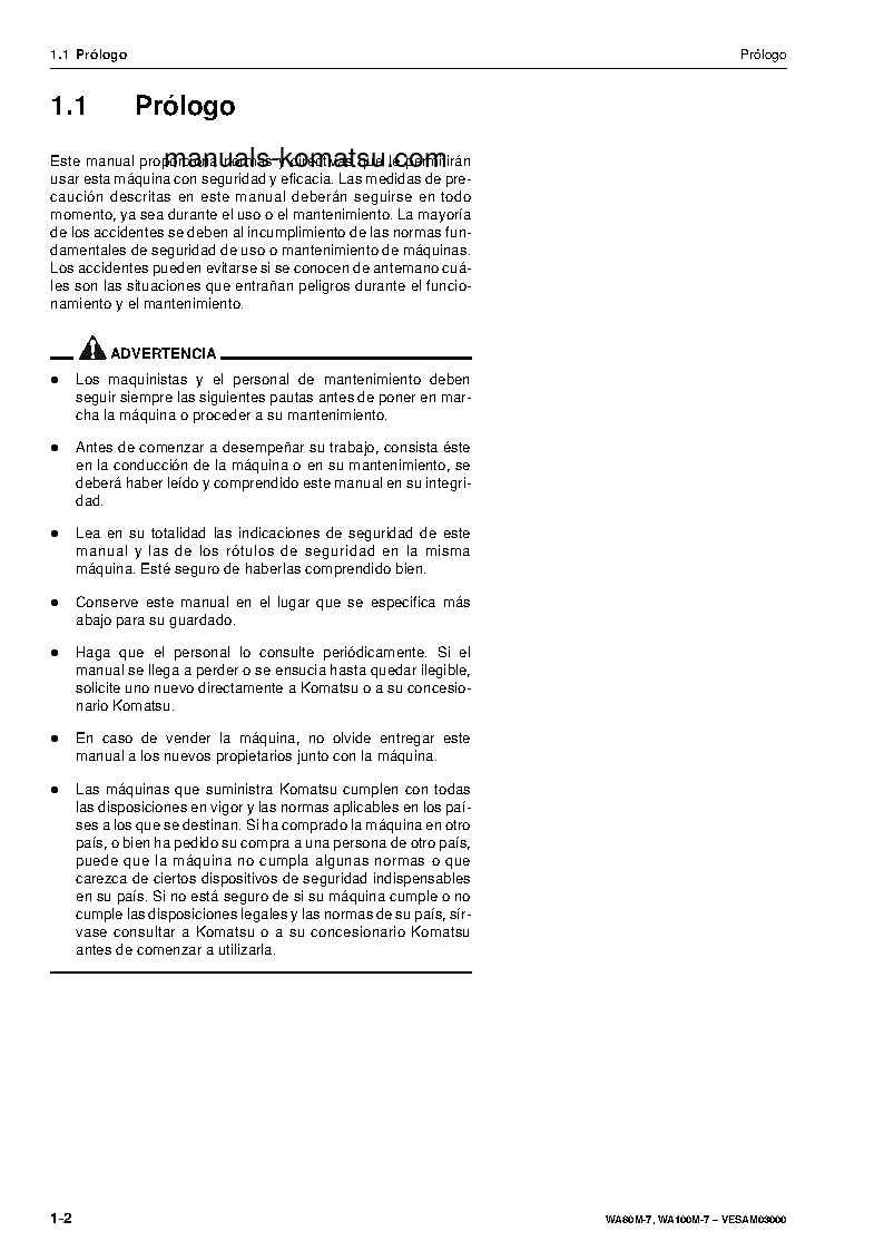 Protected: WA100M-7(DEU) S/N H62051-AND UP Operation manual (Spanish)