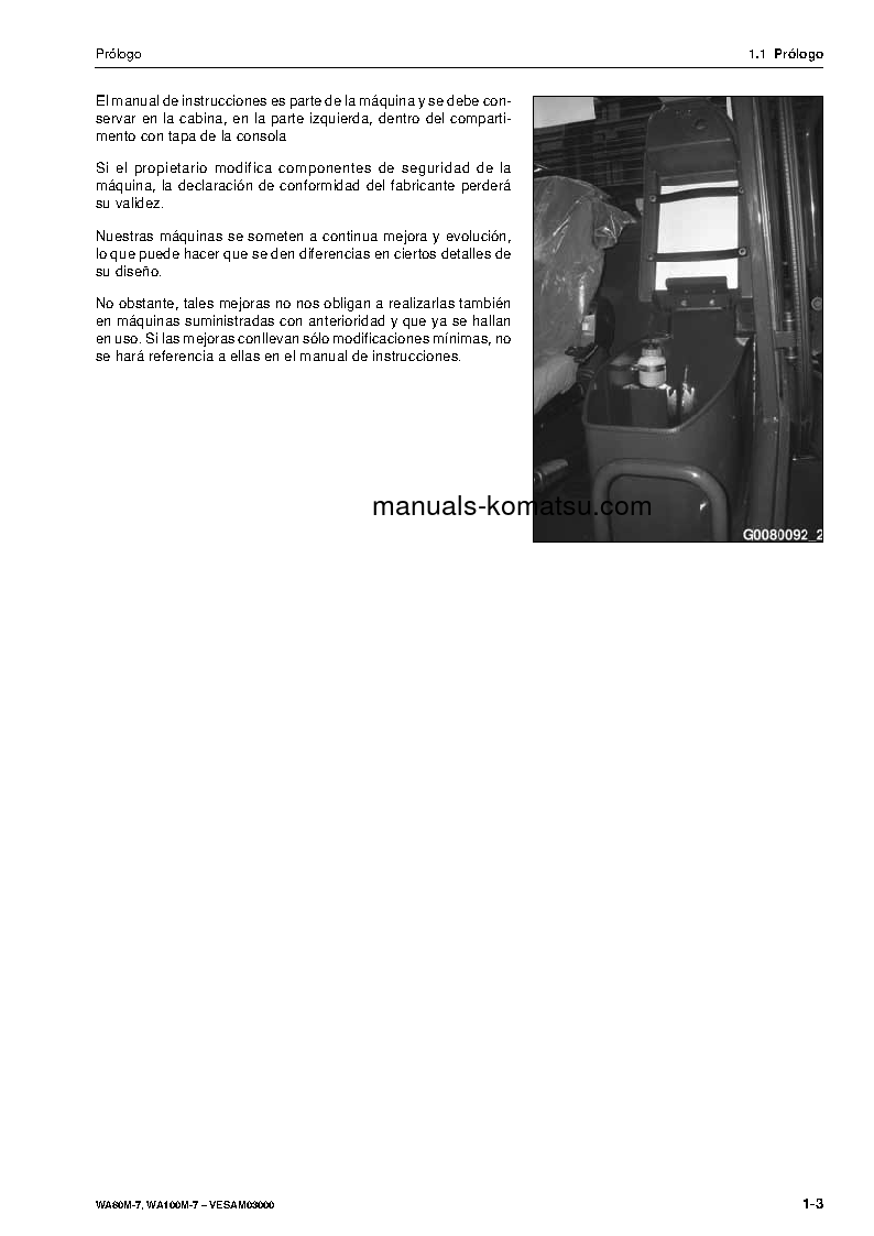 Protected: WA100M-7(DEU) S/N H62051-AND UP Operation manual (Spanish)