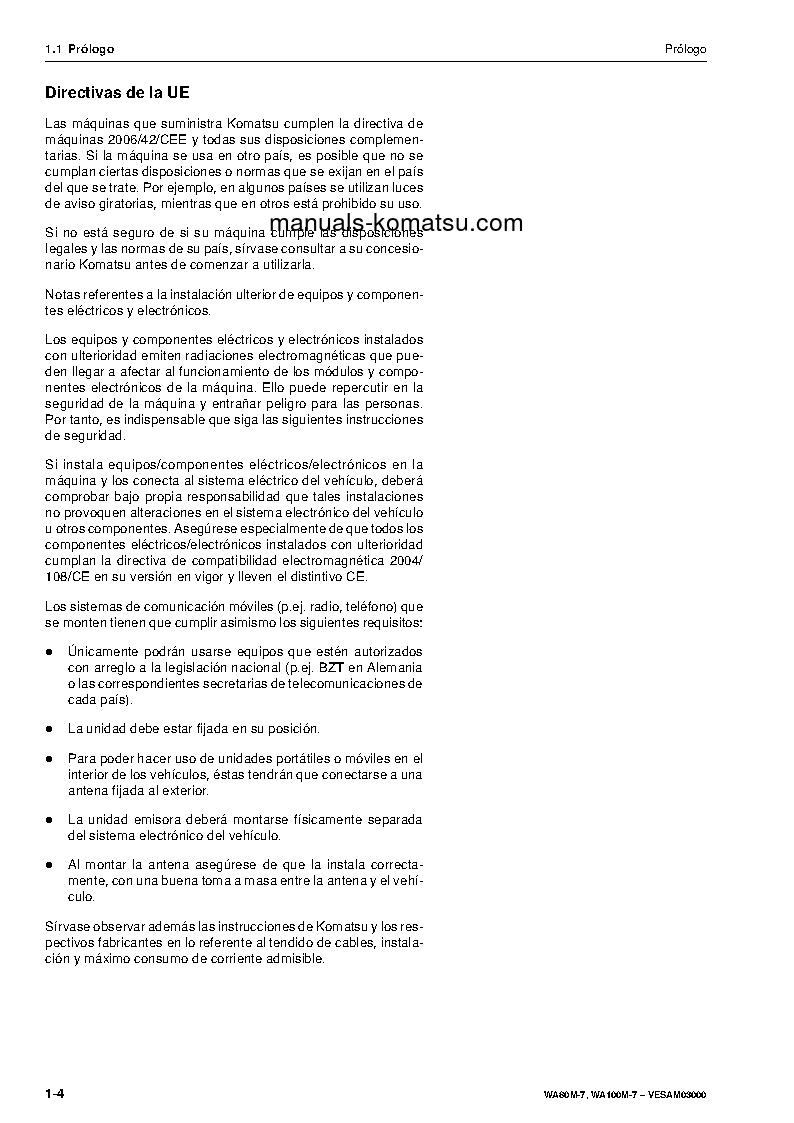 Protected: WA100M-7(DEU) S/N H62051-AND UP Operation manual (Spanish)