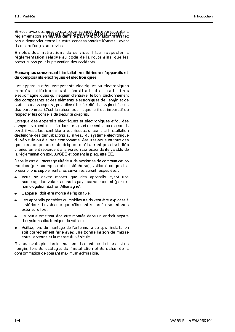 Protected: WA65-5(DEU) S/N H50051-UP Operation manual (French)