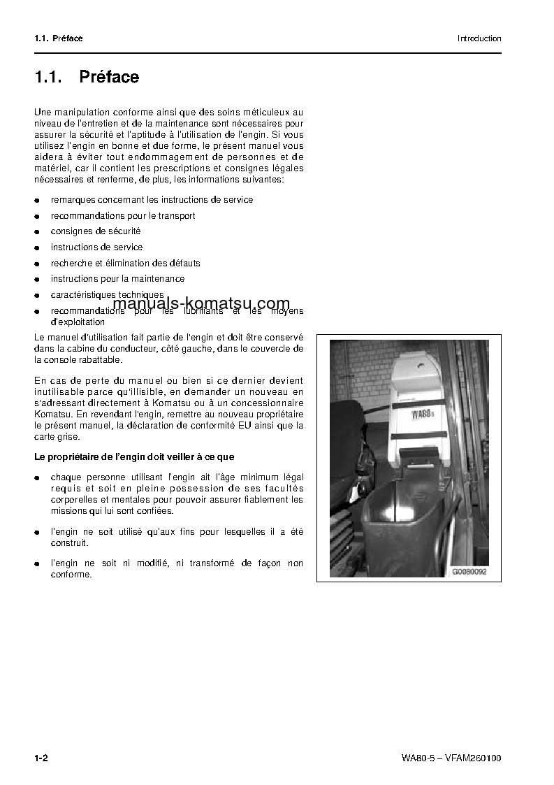 Protected: WA80-5(DEU) S/N H50051-UP Operation manual (French)