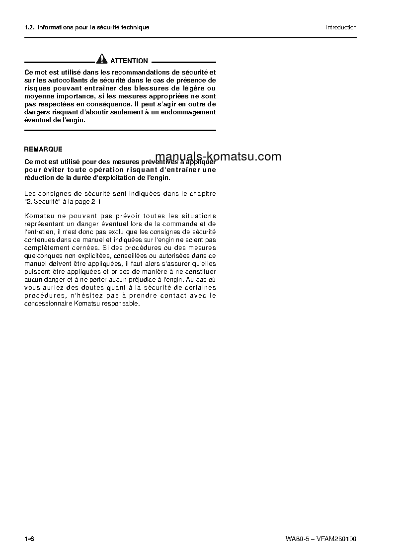 Protected: WA80-5(DEU) S/N H50051-UP Operation manual (French)