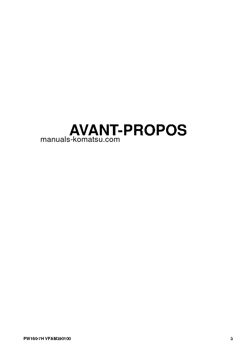 Protected: PW160-7(DEU) S/N H50051-UP Operation manual (French)