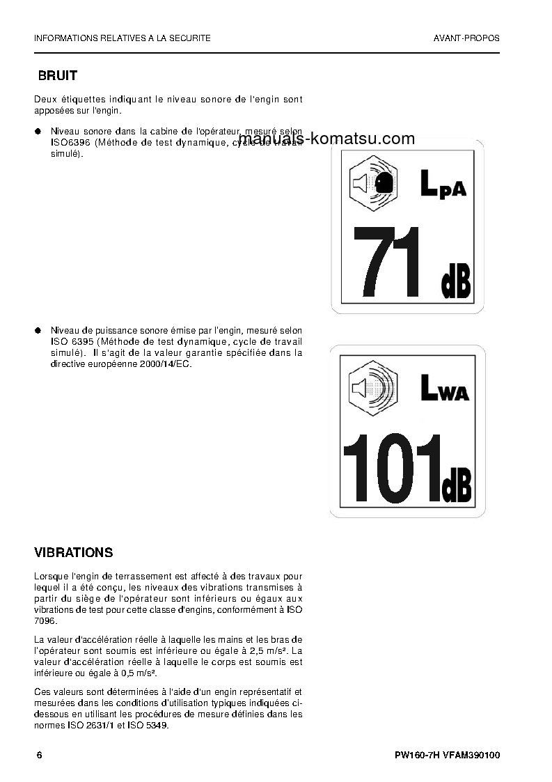 Protected: PW160-7(DEU) S/N H50051-UP Operation manual (French)