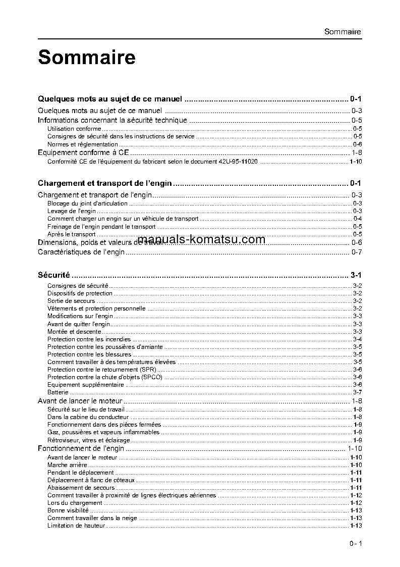 Protected: WA75-3(DEU) S/N H21434-UP Operation manual (French)