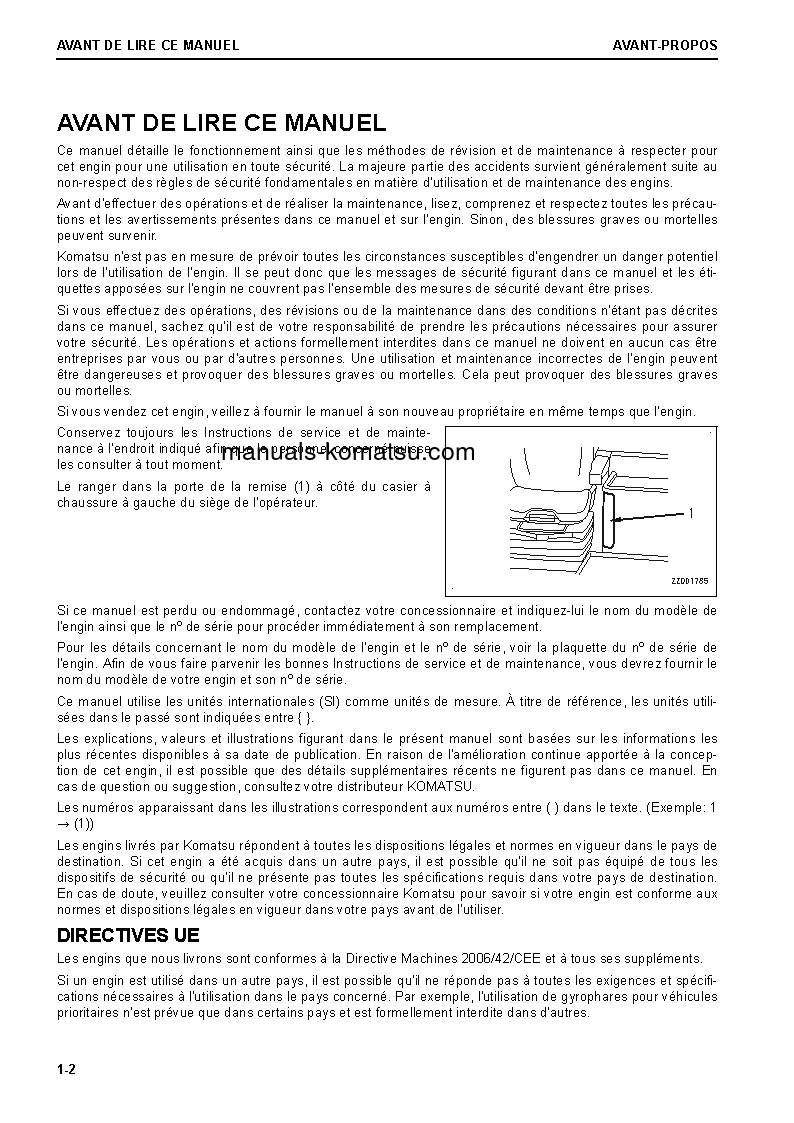 Protected: WA470-8(DEU) S/N H55051-UP Operation manual (French)