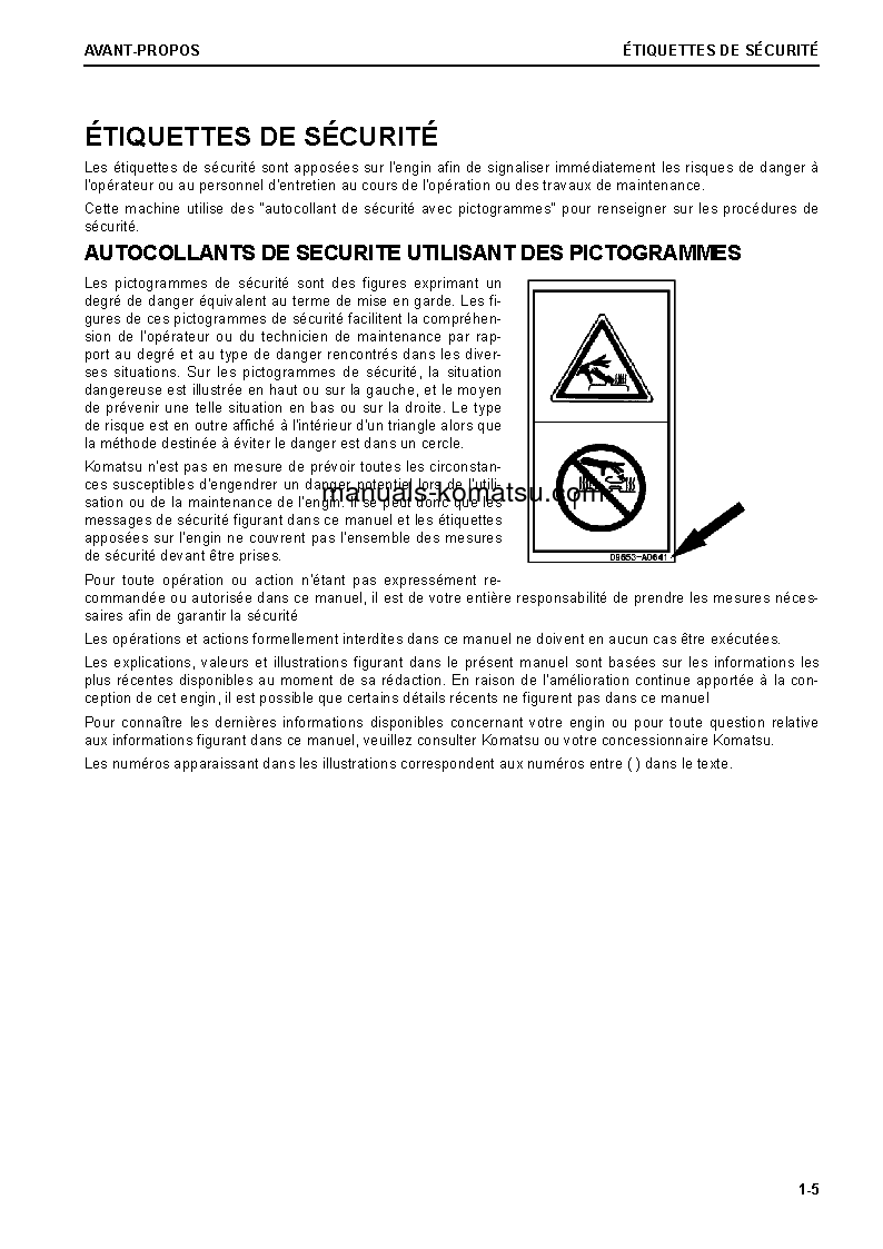 Protected: WA470-8(DEU) S/N H55051-UP Operation manual (French)