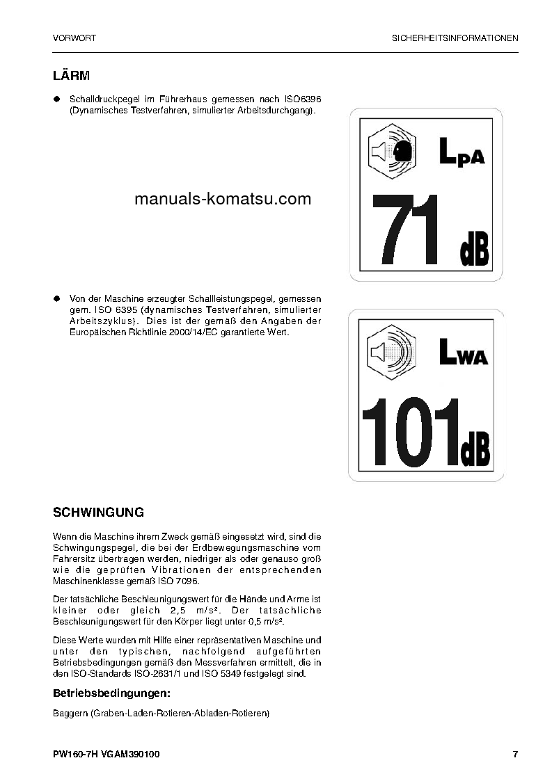 Protected: PW160-7(DEU) S/N H50051-UP Operation manual (German)