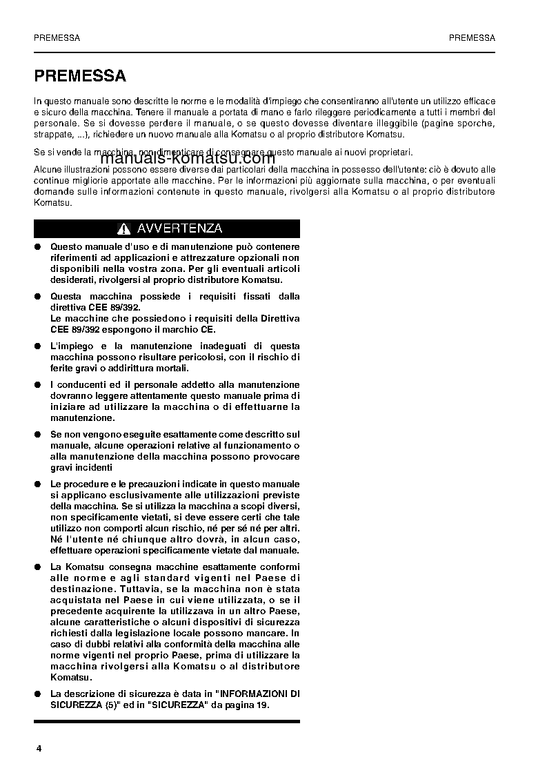 Protected: PW160-7(DEU) S/N H50051-UP Operation manual (Italian)