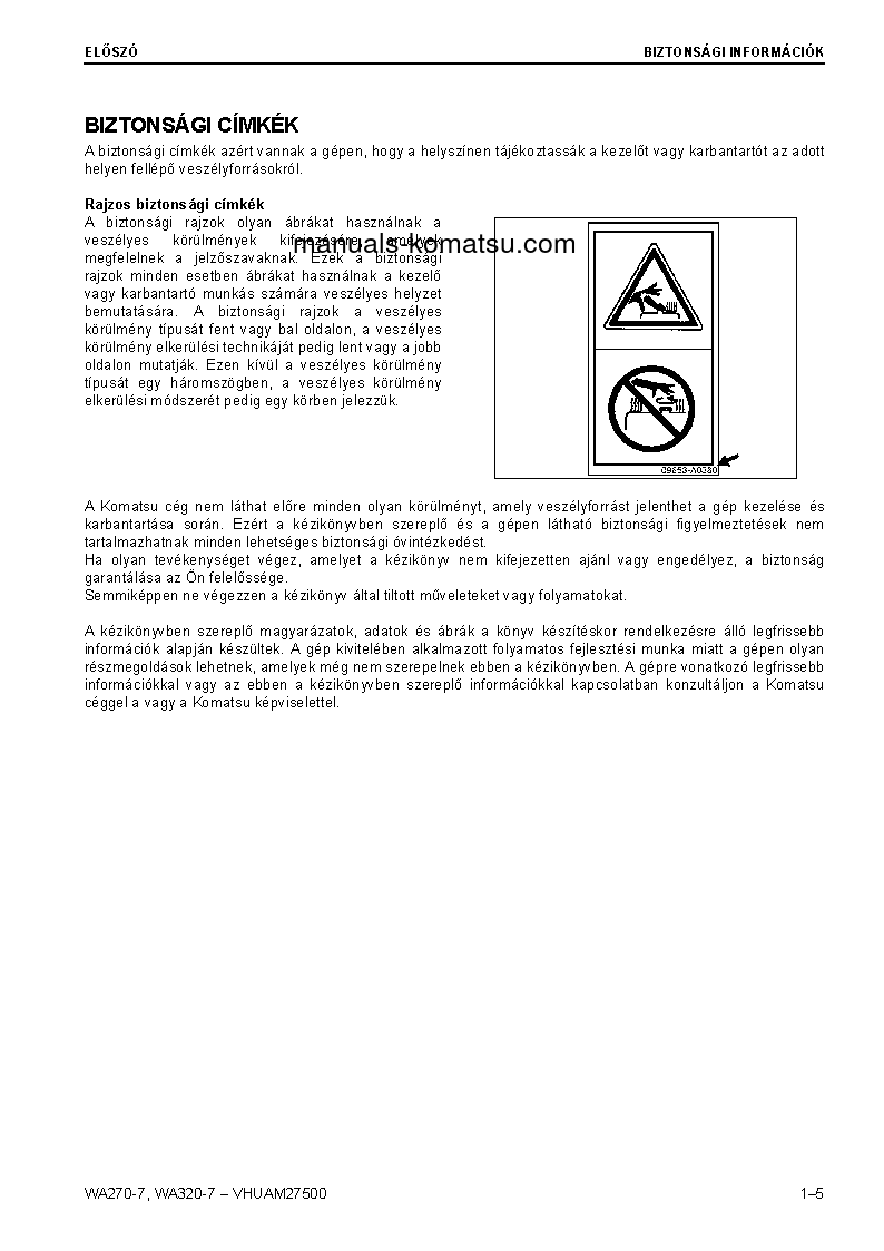 Protected: WA320-7(DEU) S/N 80001-UP Operation manual (Hungarian)