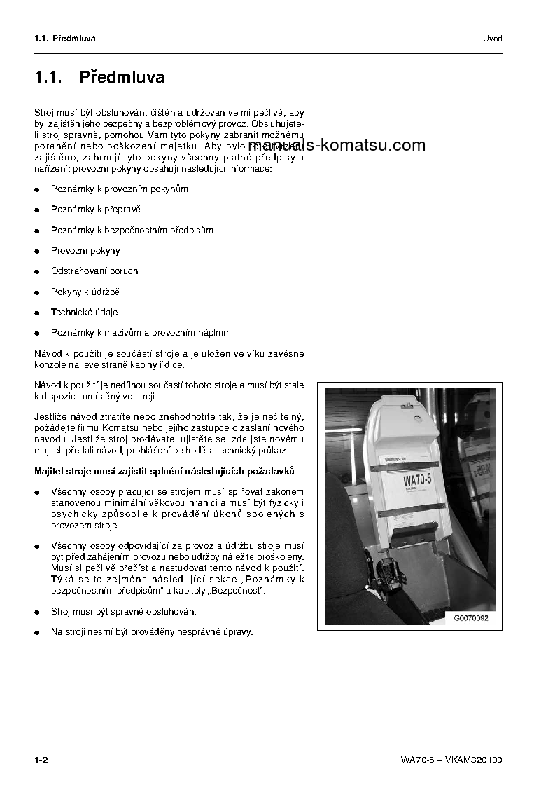 Protected: WA70-5(DEU) S/N H50051-UP Operation manual (Czech)
