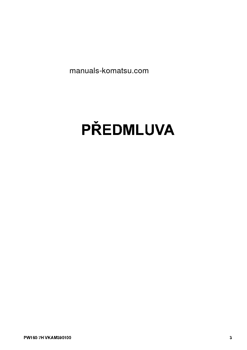 Protected: PW160-7(DEU) S/N H50051-UP Operation manual (Czech)