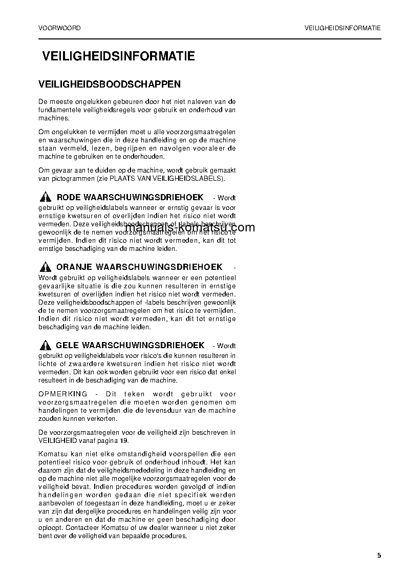 Protected: PW160-7(DEU) S/N H50051-UP Operation manual (Dutch)