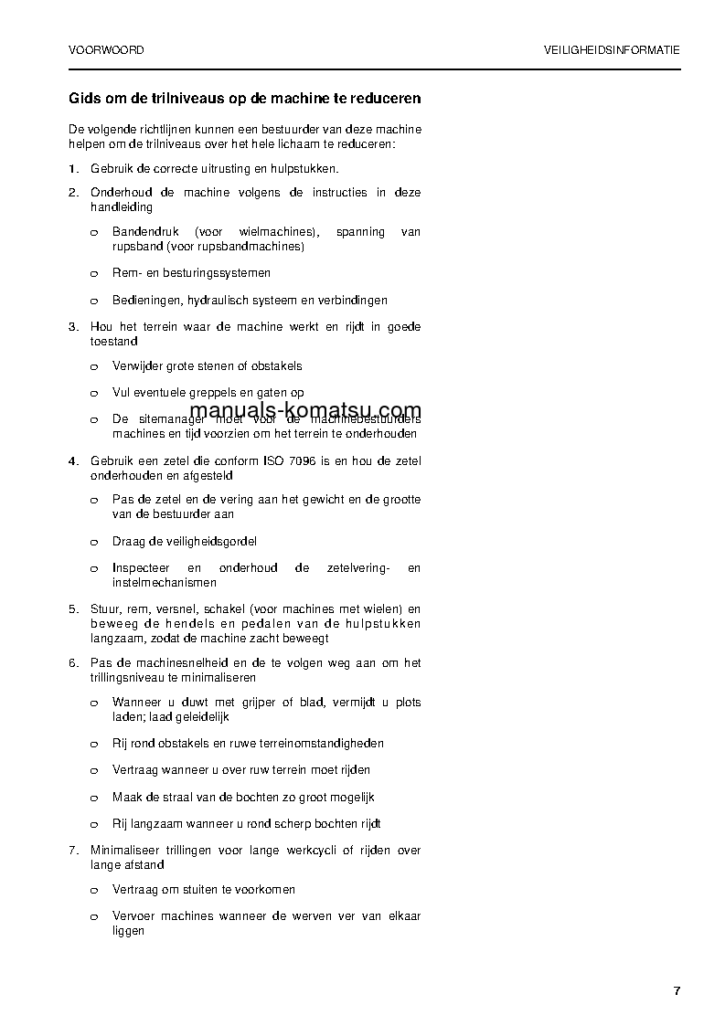 Protected: PW160-7(DEU) S/N H50051-UP Operation manual (Dutch)