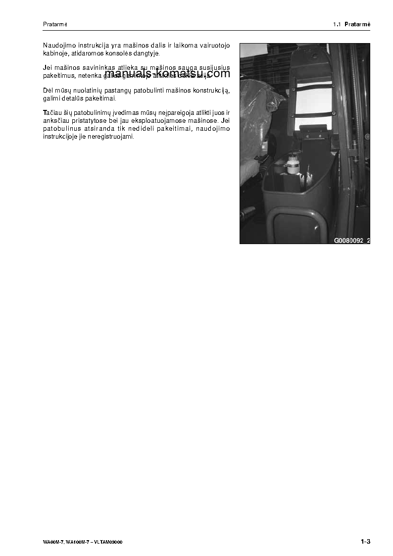 Protected: WA80M-7(DEU) S/N H62051-UP Operation manual (Lithuanian)