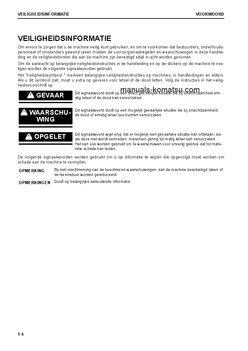 Protected: WA470-8(DEU) S/N H55051-UP Operation manual (Dutch)