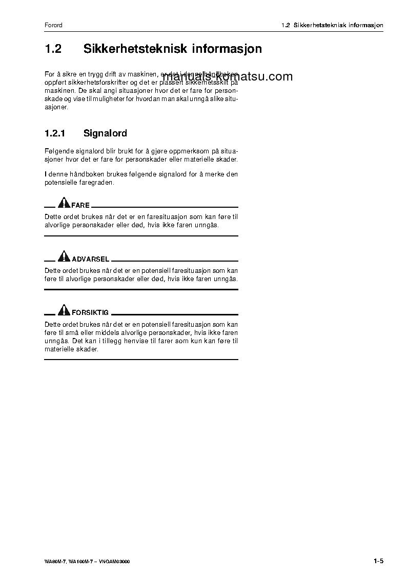 Protected: WA80M-7(DEU) S/N H62051-UP Operation manual (Norwegian)