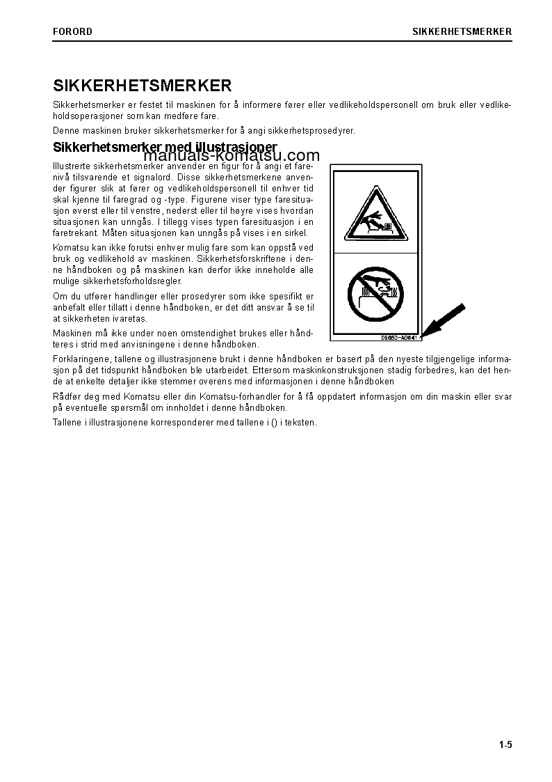Protected: WA470-8(DEU) S/N H55051-UP Operation manual (Norwegian)