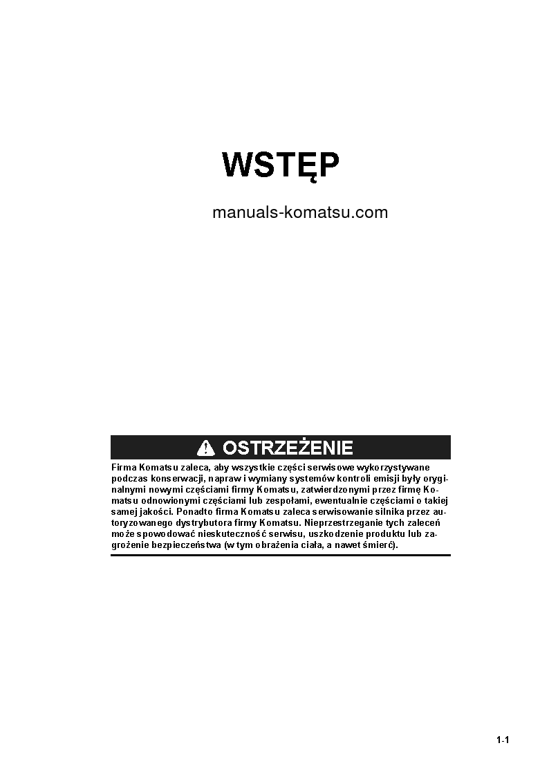 Protected: WA470-8(DEU) S/N 100010-UP Operation manual (Polish)