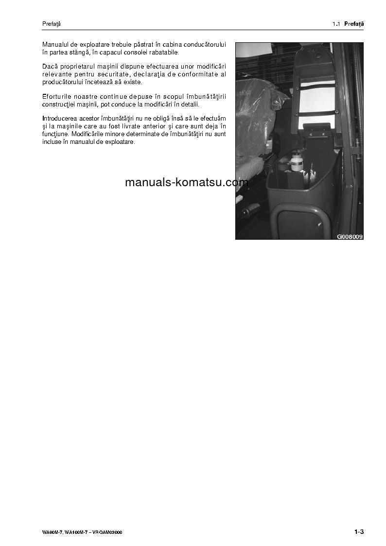 Protected: WA80M-7(DEU) S/N H62051-UP Operation manual (Romanian)