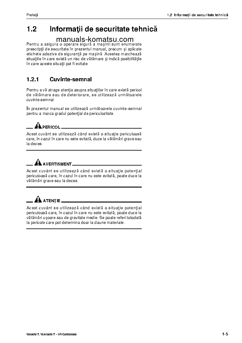 Protected: WA80M-7(DEU) S/N H62051-UP Operation manual (Romanian)