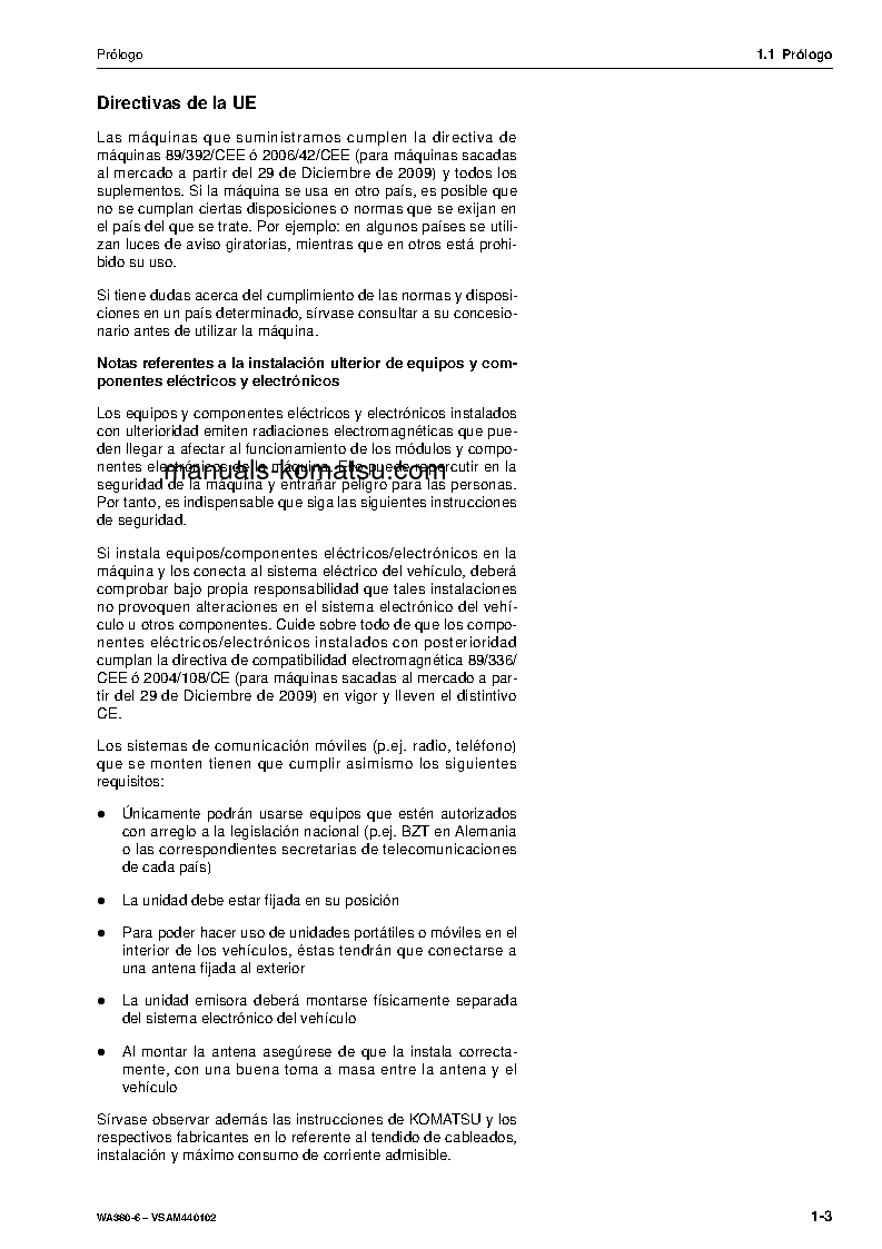 Protected: WA380-6(DEU) S/N H60051-UP Operation manual (Spanish)