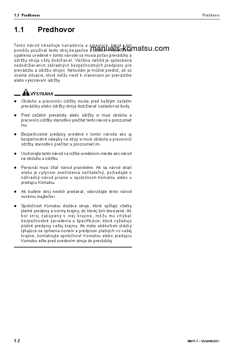 Protected: WA70-7(DEU) S/N H62051-UP Operation manual (Slovak)