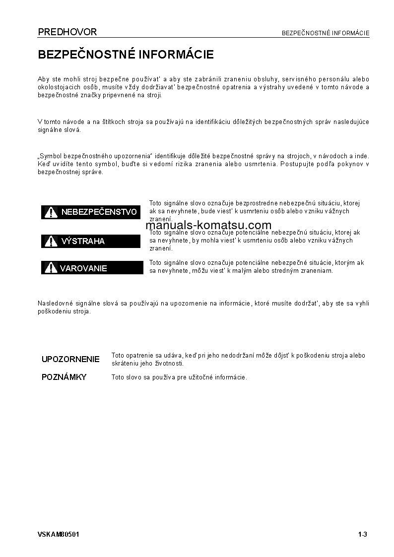 Protected: HD325-7(DEU) S/N 7611-UP Operation manual (Slovak)