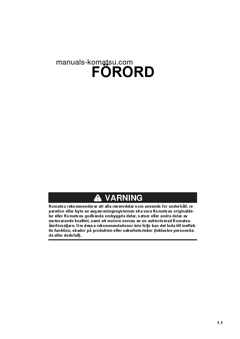 Protected: WA470-8(DEU) S/N 100010-UP Operation manual (Swedish)