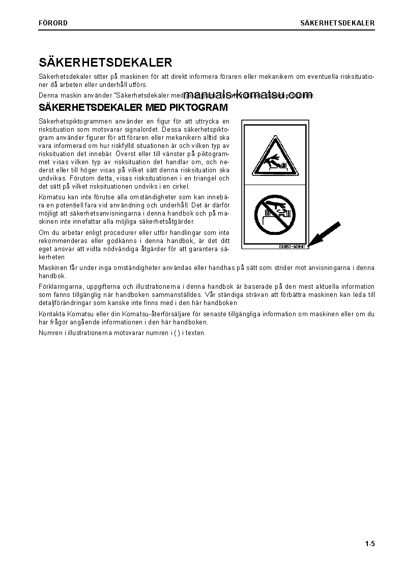 Protected: WA470-8(DEU) S/N 100010-UP Operation manual (Swedish)