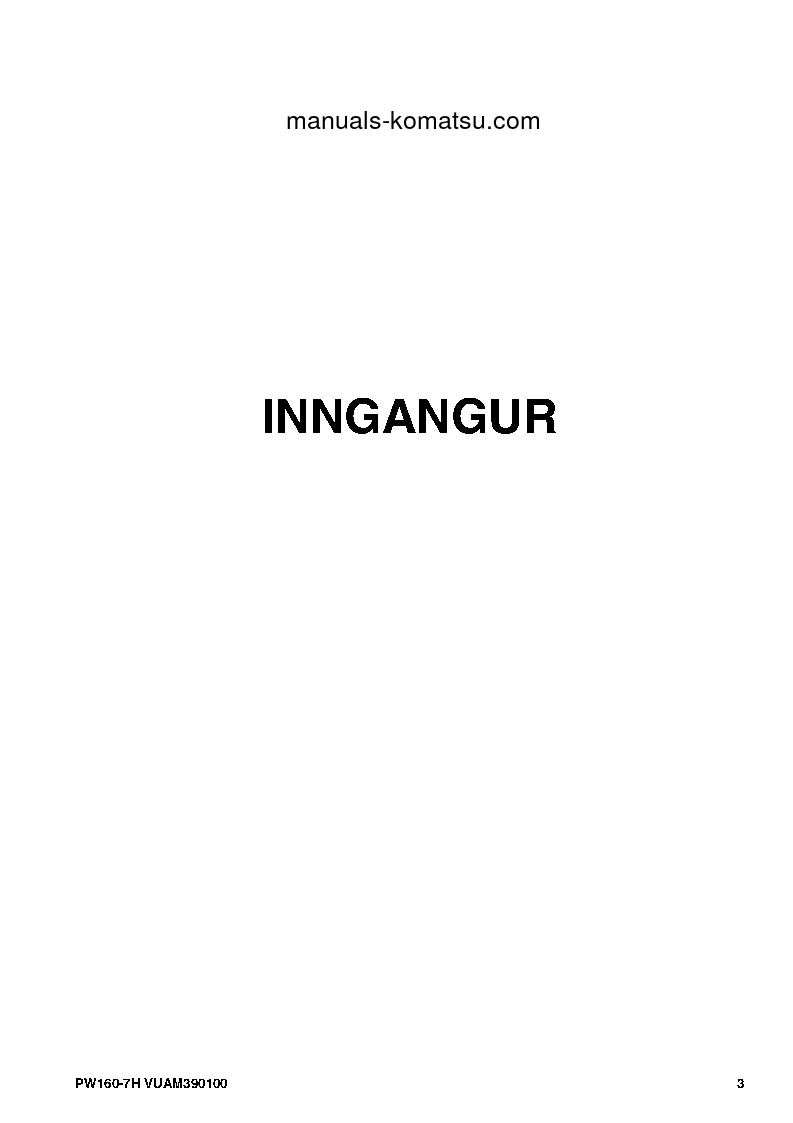 Protected: PW160-7(DEU) S/N H50051-UP Operation manual (Icelandic)