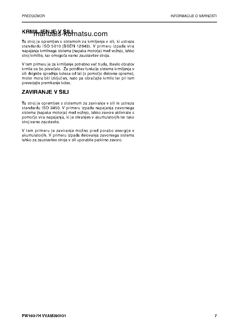 Protected: PW160-7(DEU) S/N H50051-UP Operation manual (Slovene)