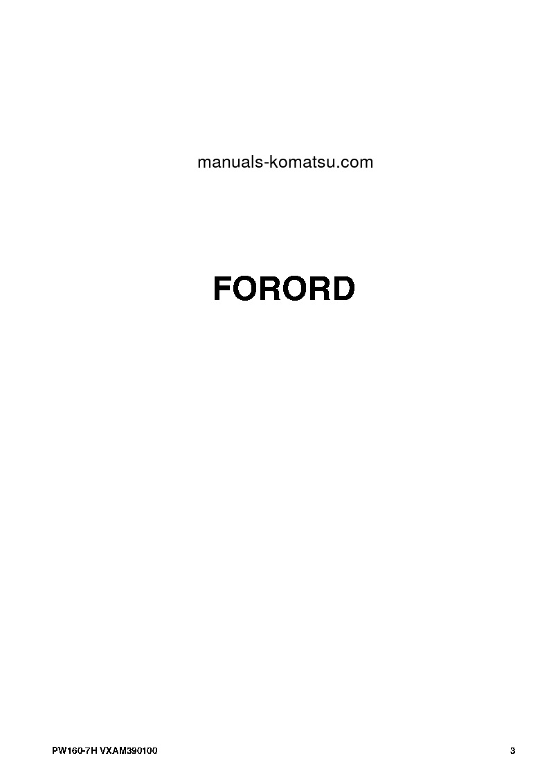 Protected: PW160-7(DEU) S/N H50051-UP Operation manual (Danish)