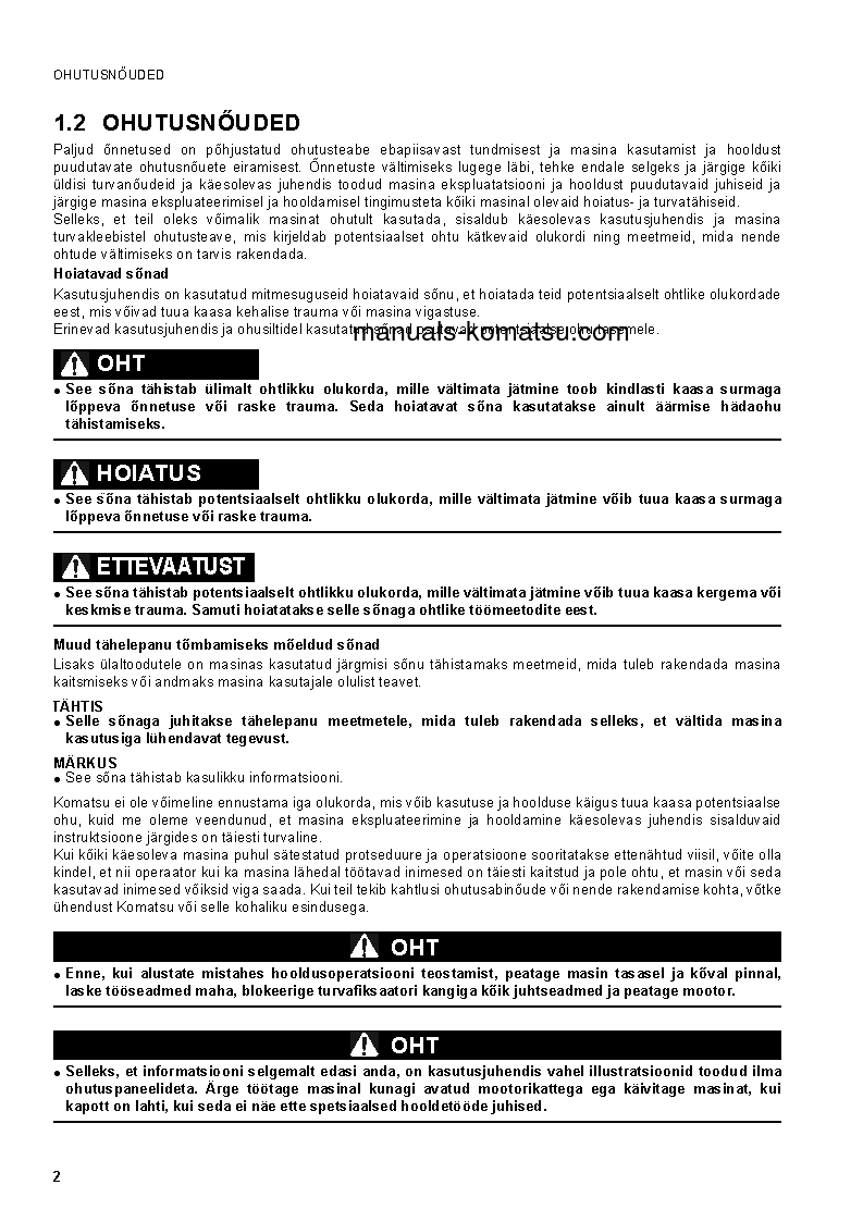 Protected: SK1020-5(ITA) S/N 37CF80018-UP Operation manual (Estonian)