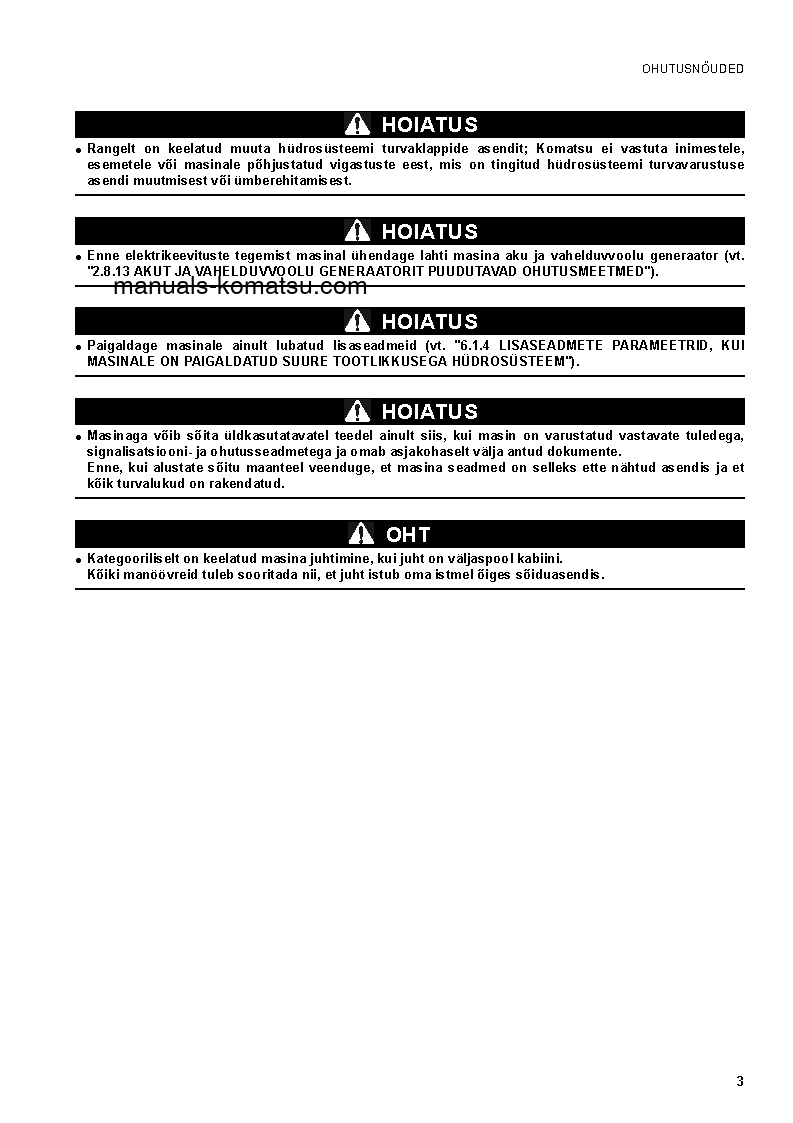 Protected: SK1020-5(ITA) S/N 37CF80018-UP Operation manual (Estonian)