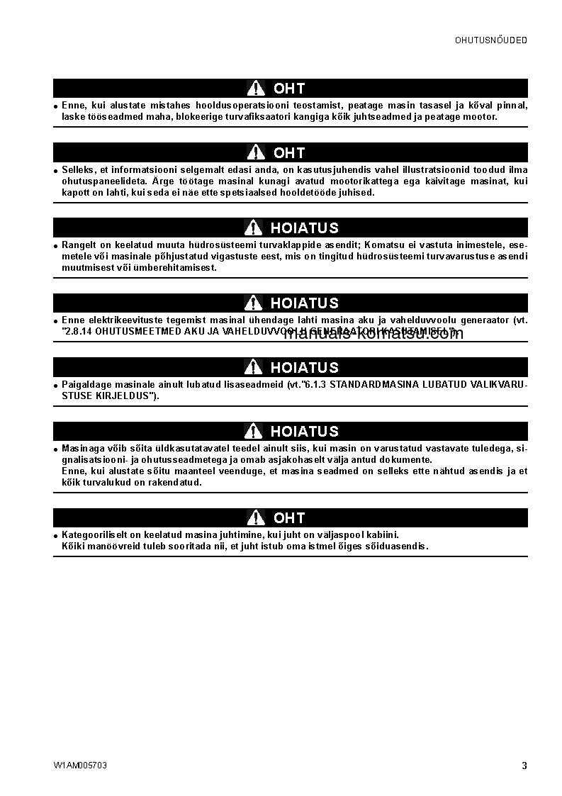 Protected: SK1026-5(ITA) S/N 37CTF50019-37CTF50072 Operation manual (Estonian)