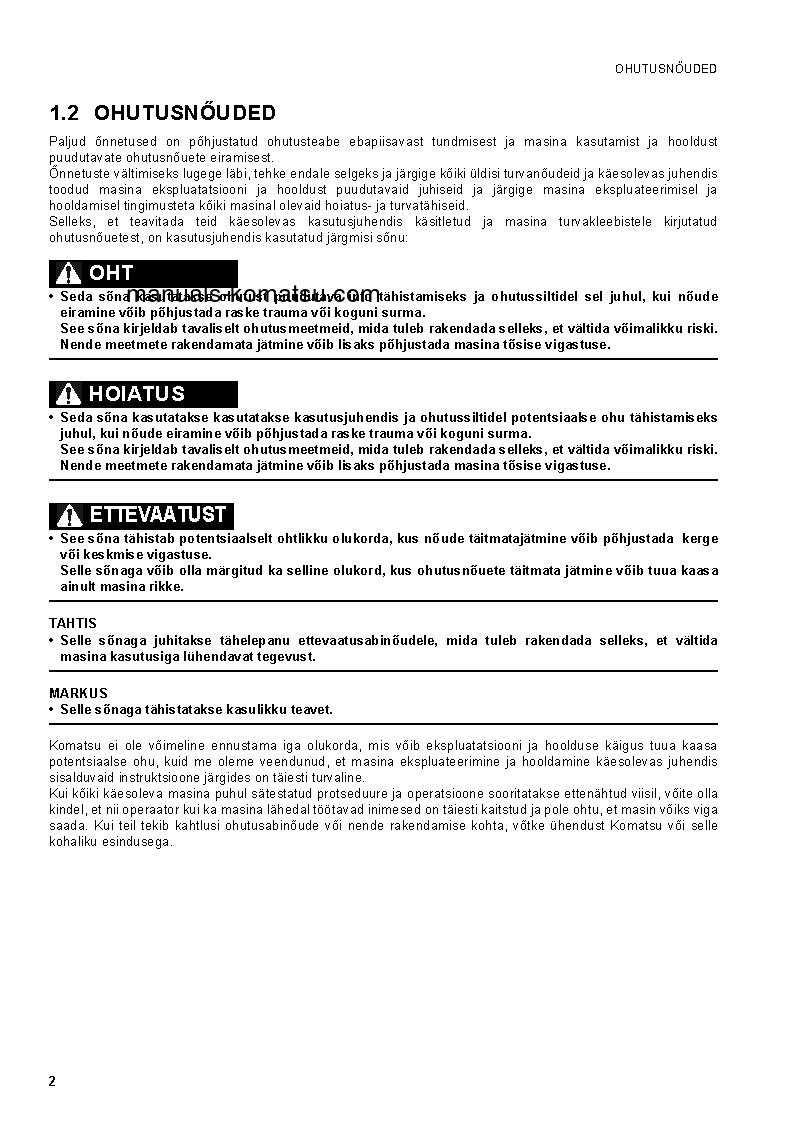 Protected: WH713-1(ITA) S/N 395F70379-UP Operation manual (Estonian)