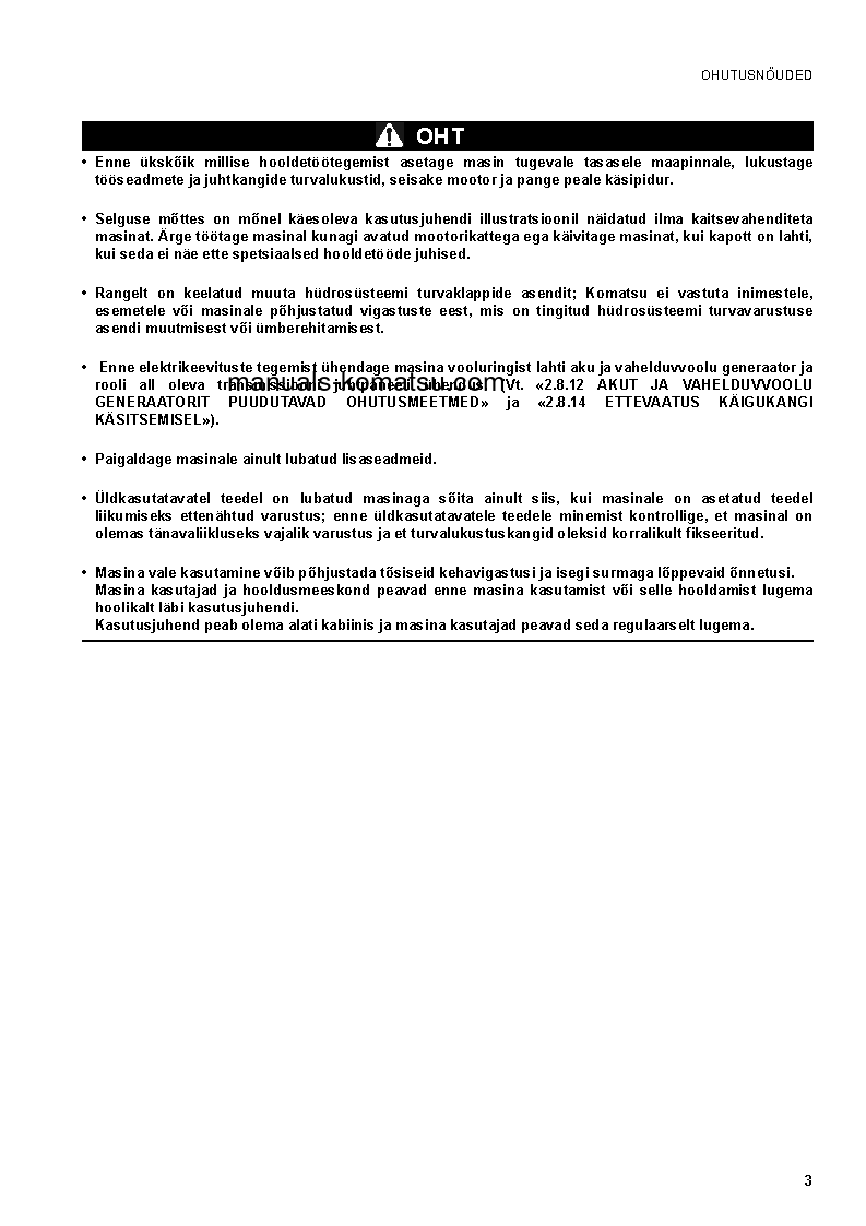 Protected: WH713-1(ITA) S/N 395F70379-UP Operation manual (Estonian)