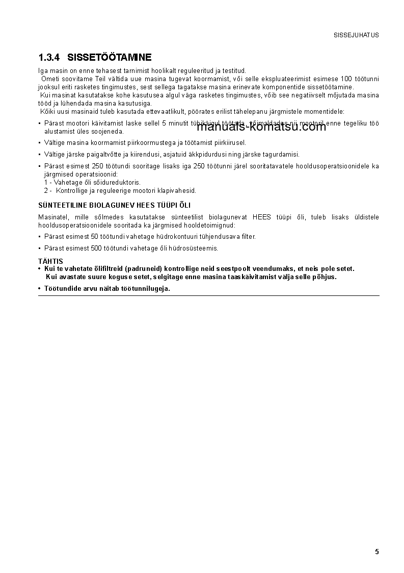 Protected: PC30MR-2(ITA) S/N 20001-UP Operation manual (Estonian)