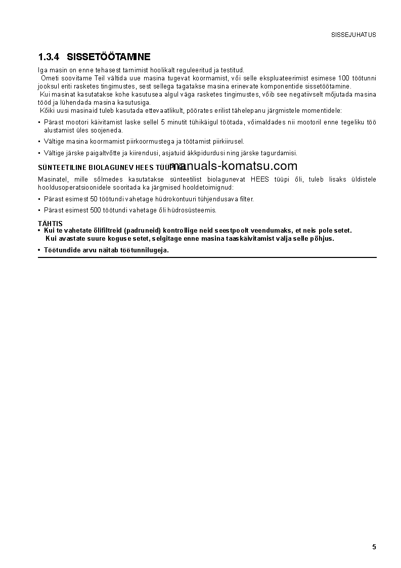 Protected: PC50MR-2(JPN)-FOR EU S/N 5001-UP Operation manual (Estonian)