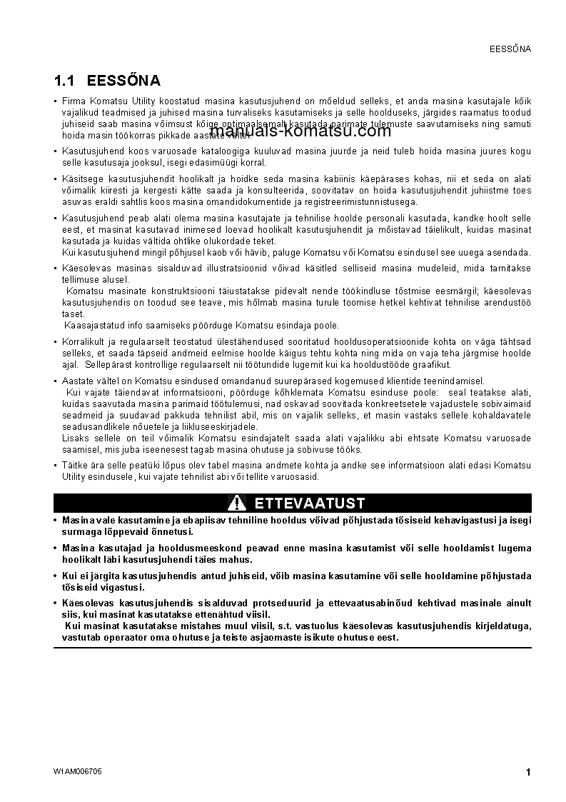 Protected: PC50MR-2(ITA) S/N F01082-UP Operation manual (Estonian)