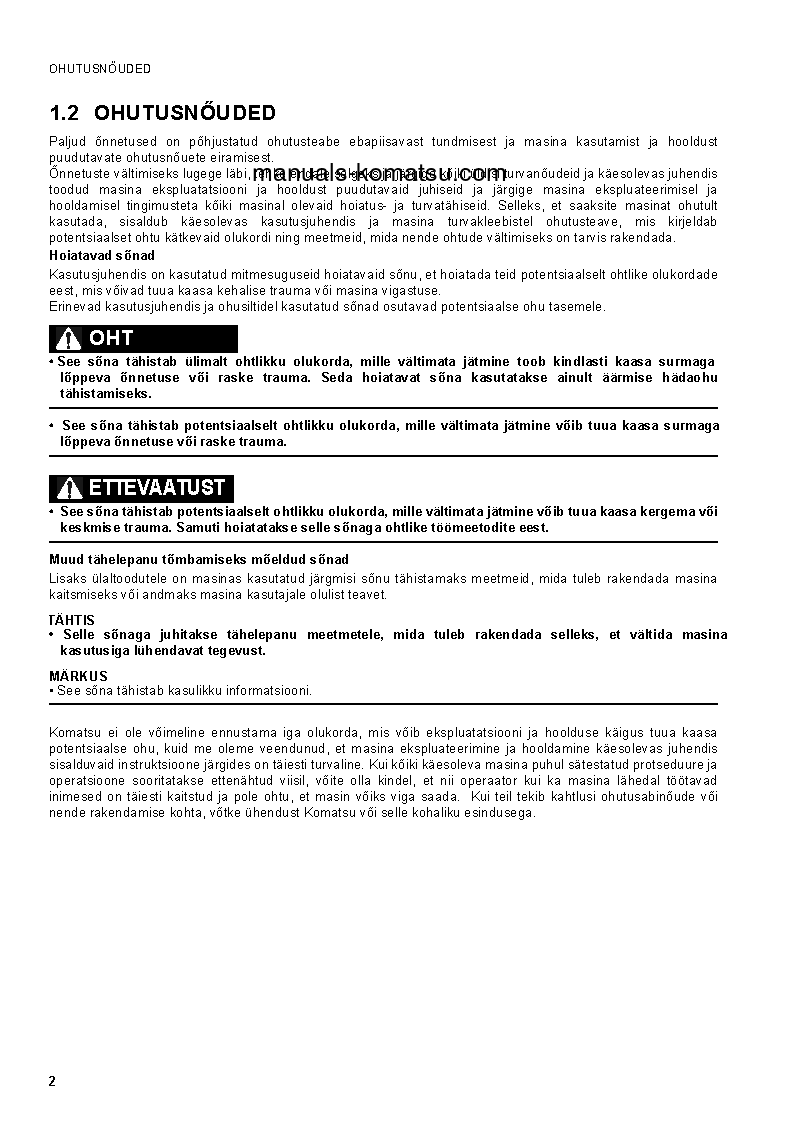 Protected: PC20MR-2(ITA) S/N 15001-UP Operation manual (Estonian)