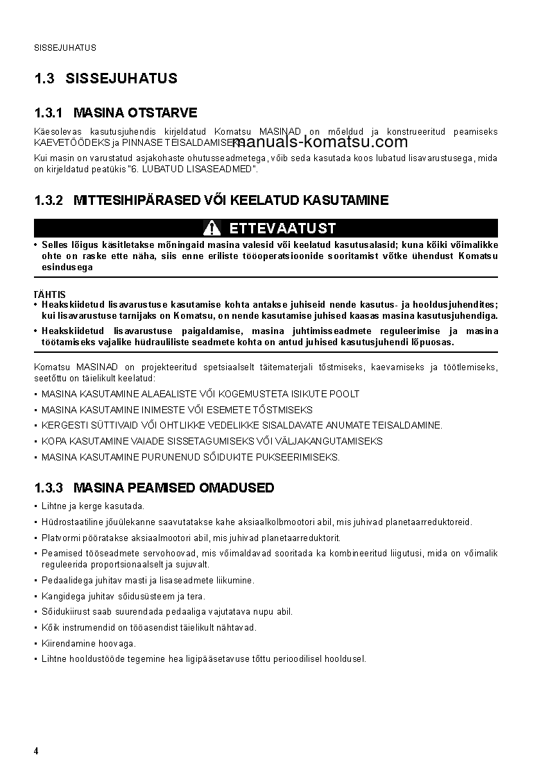 Protected: PC20MR-2(ITA) S/N 15001-UP Operation manual (Estonian)