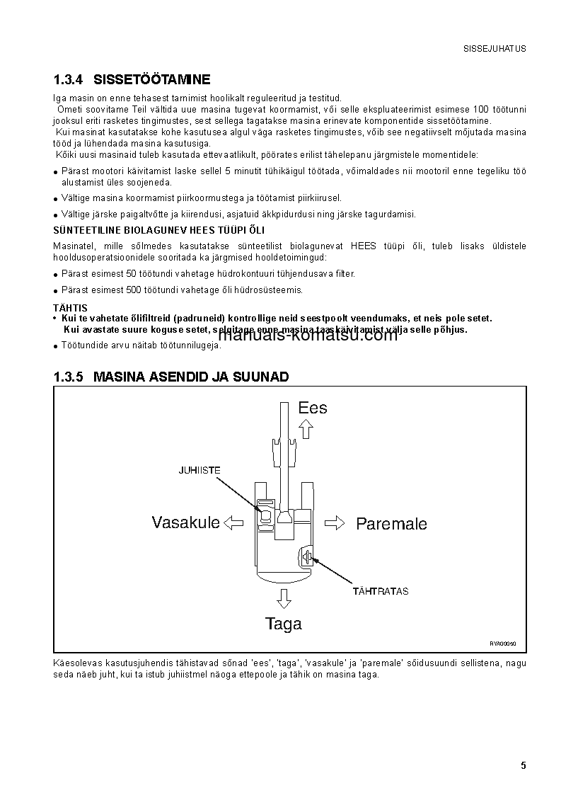 Protected: PC20MR-2(ITA) S/N F00003-UP Operation manual (Estonian)
