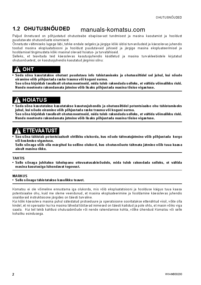 Protected: WH713-1(ITA)-TIER 3 S/N 395F71003-UP Operation manual (Estonian)