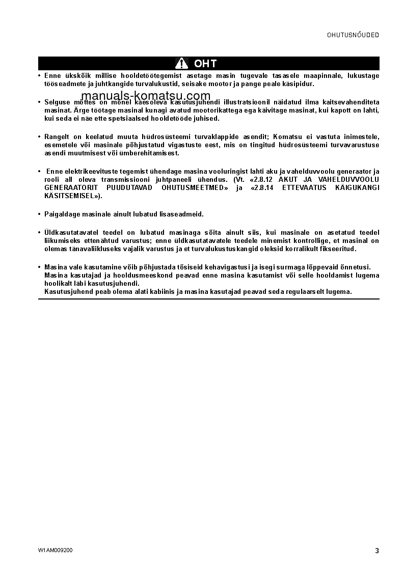 Protected: WH713-1(ITA)-TIER 3 S/N 395F71003-UP Operation manual (Estonian)